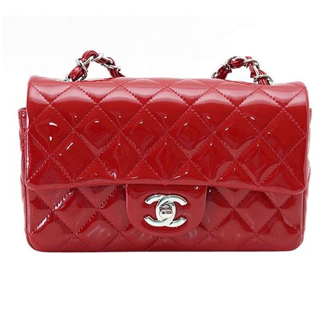 red patent leather chanel bag|chanel patent leather mini bag.